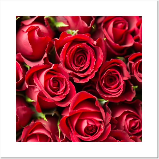 Valentine's Day Red Love Roses Wall Art by Acrylic1101Cats